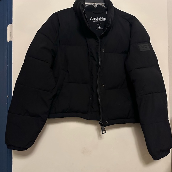 Calvin Klein Charcoal Puffer Coat - Picture 1 of 5